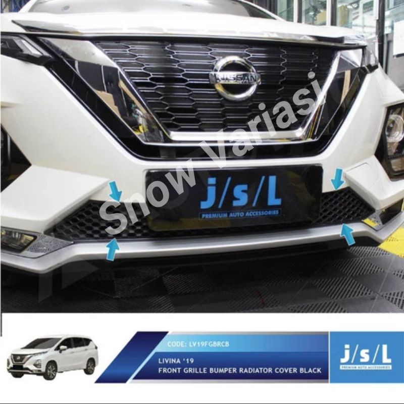 JSL Grill Radiator Depan All New Livina Front Grille Cover Black