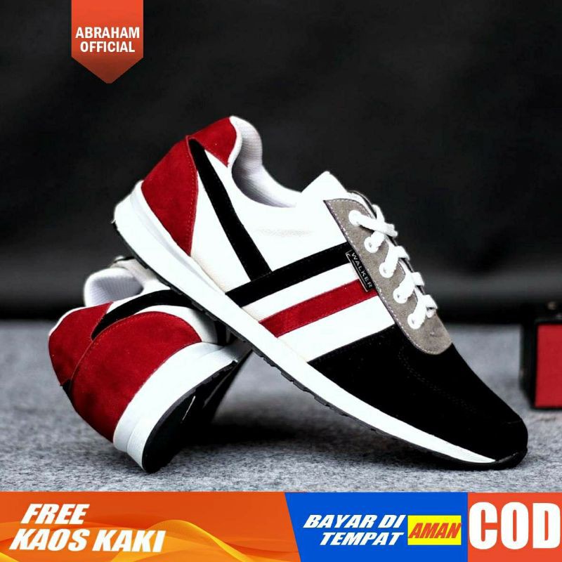 ABRHM x PCK Sepatu Casual Sneakers Pria Sepatu Pria Casual Sneaker Skate Ori Sepatu Cowok / Cowo Sepatu Kasual Semi Formal Kerja Running Jogging Kuliah Gaya Santai Keren Kekinian Original Murah Terlaris