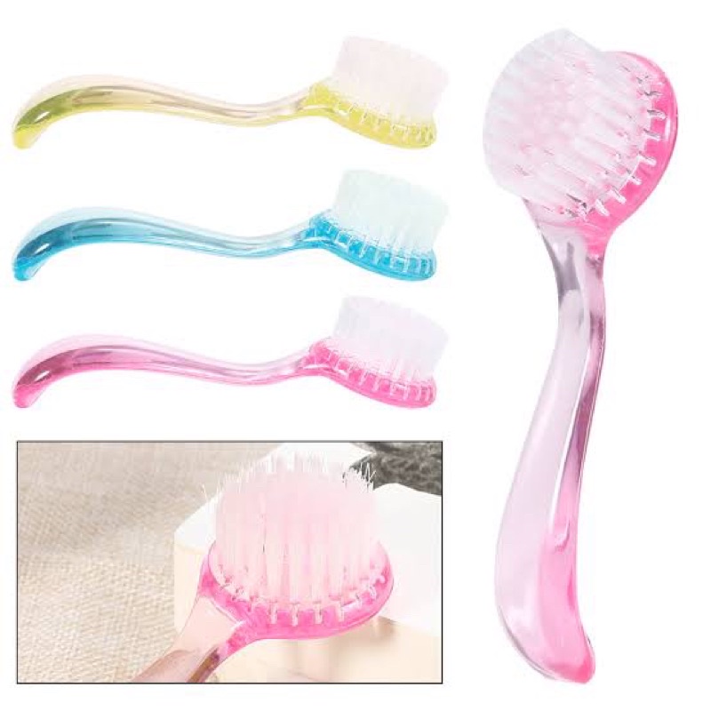 SIKAT BULAT PINK / NAIL DUST BRUSH PEDICURE MANICURE SIKAT KUKU / Gosok Manicure Pedicure kuas debu