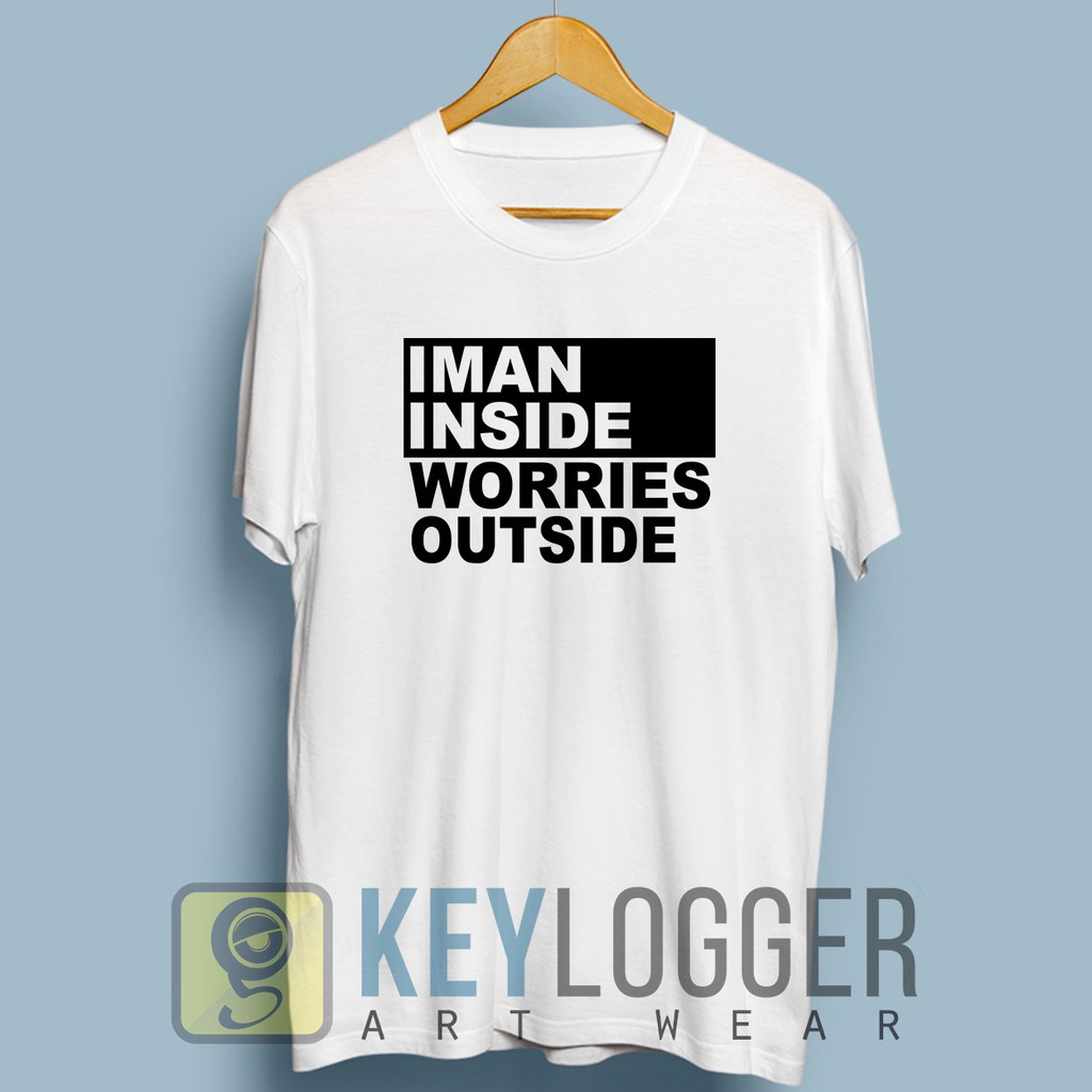 Kaos dakwah islami iman inside distro muslim 102-putih