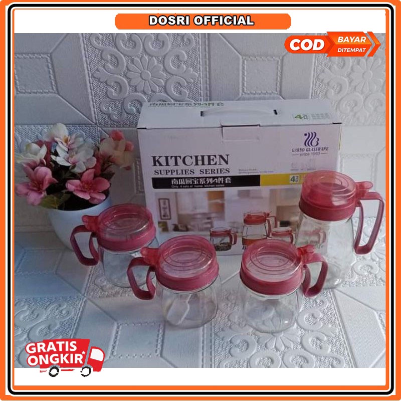 [BISA COD] 3 in 1 SET GLASS KITCHEN