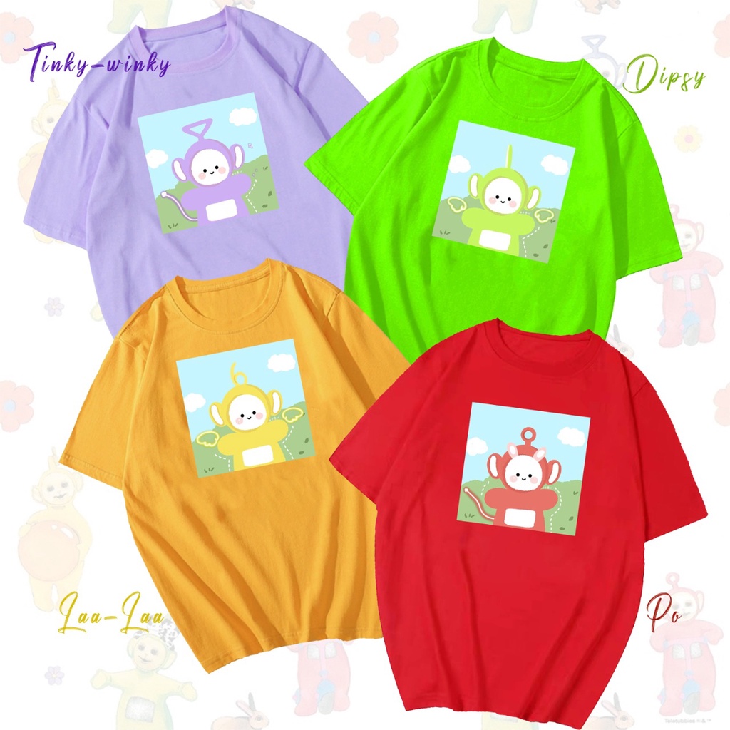 KAOS TELETUBBIES/KAOS TERBARU/KAOS OVERSIZE/KAOS PRIA WANITA/KAOS SANTAI/BISA CUSTOM