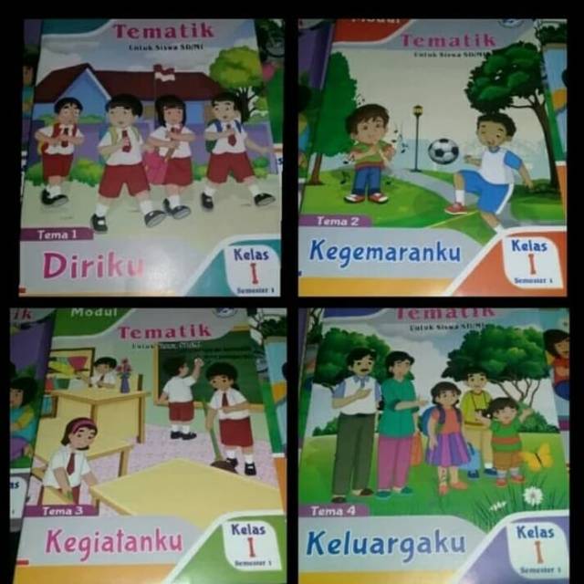 Lks Tematik Kelas 1 Tema 1 2 3 4 4 Buku Shopee Indonesia