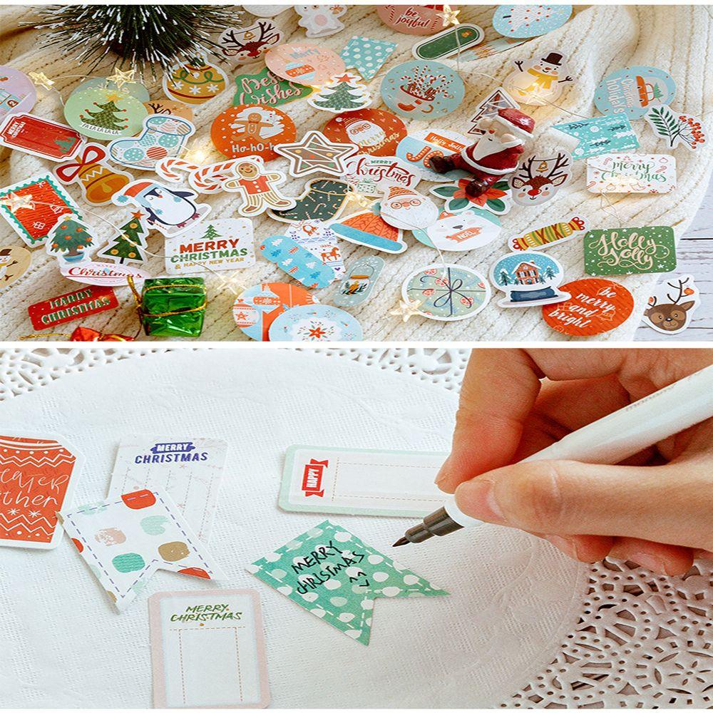 Populer 45pcs/Boxed Paper Sticker New Berkah Diary Label Merry Christmas Series