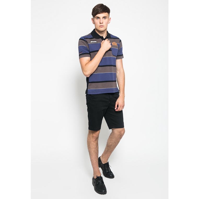 Johnwin - Kaos Casual - Hitam - Color Bloc - ATS.624.M047.01.C S/S