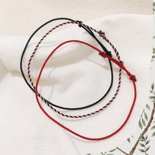 1 set gelang  Tri Datu  polos merah polos hitam gelang  