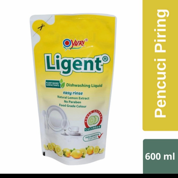 Sabun cuci piring ligent cair 600ml - Refill sabun cuci piring/tangan