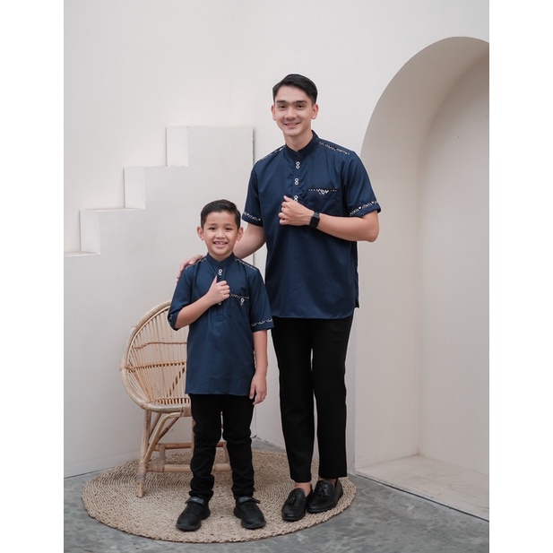 Baju Koko Couple Ayah Anak - Kurta Couple Terbaru 2022 - Koko Anak COD