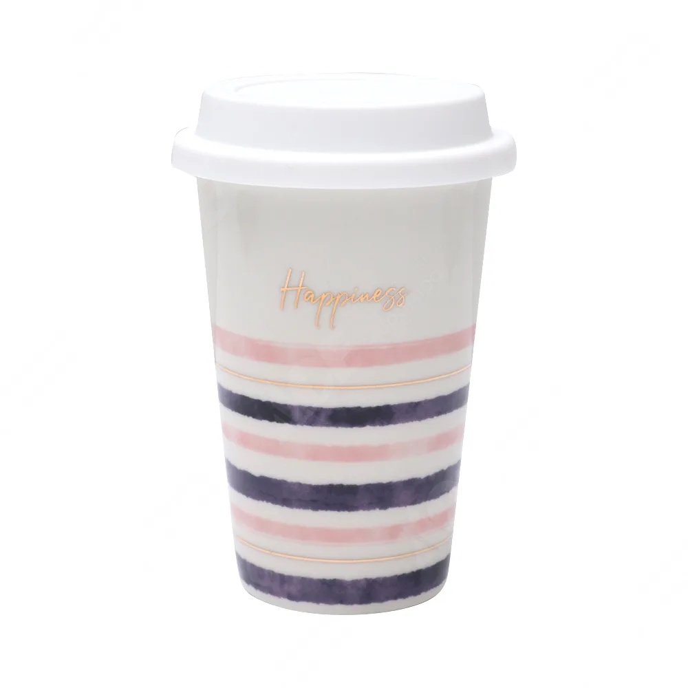 Ace Delicia 340 Ml Mug Happiness Dengan Tutup - Biru/pink