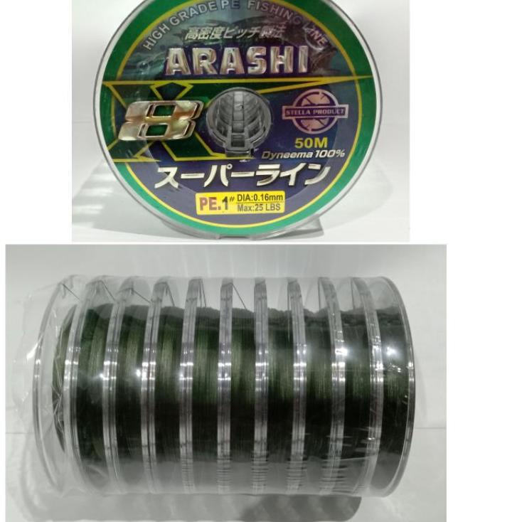 MHL.29My22ᵀ– SENAR PE ARASHI X8 50METER CONNECTING SENAR PE STELLA PRODUCT