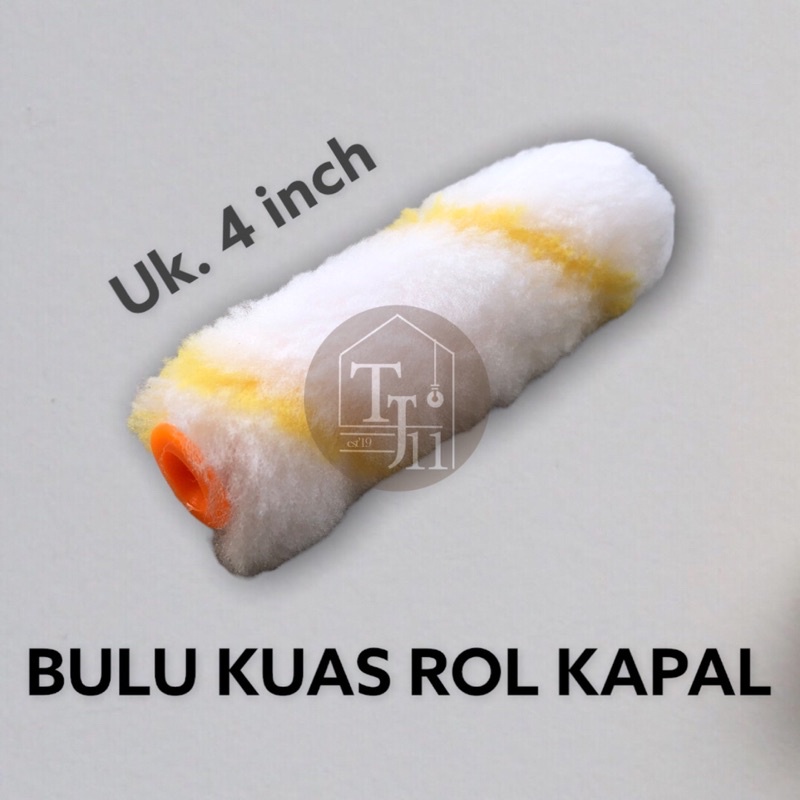 BULU KUAS ROL KAPAL ukuran 4 INCH / REFILL BULU KUAS ROL KAPAL 4&quot; / ISI KUAS ROL KAPAL ukuran 4 inch harga per 1 pcs