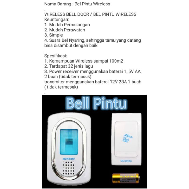 Bel Pintu Muxindo - Bel Pintu Wireless
