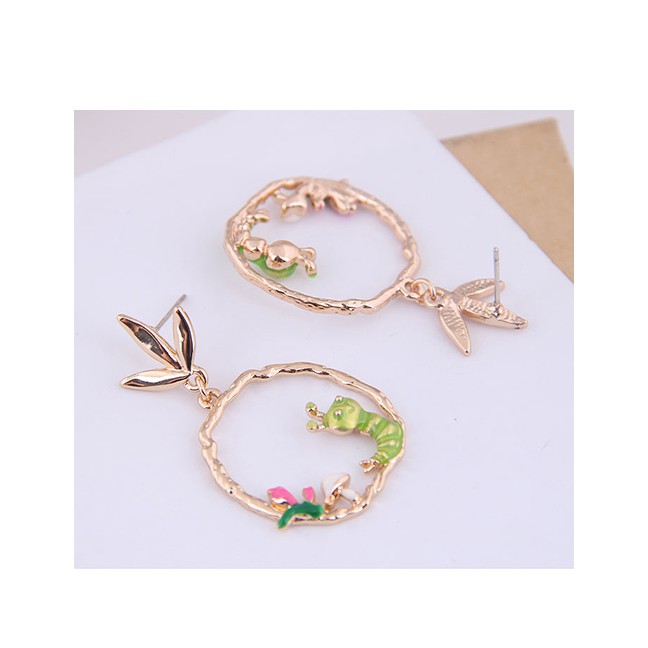 LRC Anting Tusuk Fashion Simple Insect Earring A58812