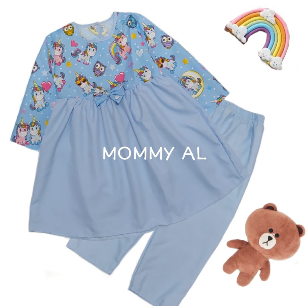 [MOMMY AL]PAKAIAN ANAK PEREMPUAN SET TUNIK ANAK 1-6 TAHUN