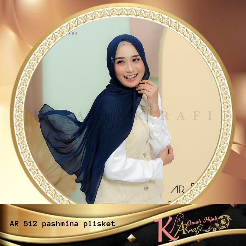 Jilbab Hijab Kerudung Pashmina Plisket Terbaru2021 AR512 Arrafi ORI Hijab Wanita Cantik Elzatta Zoya