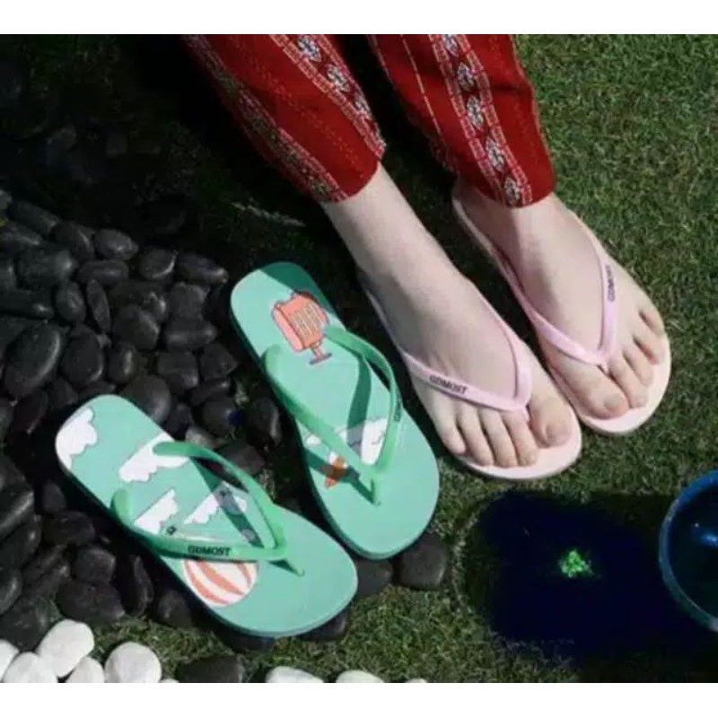 SANDAL JEPIT WANITA MOTIF BALON TRAVEL