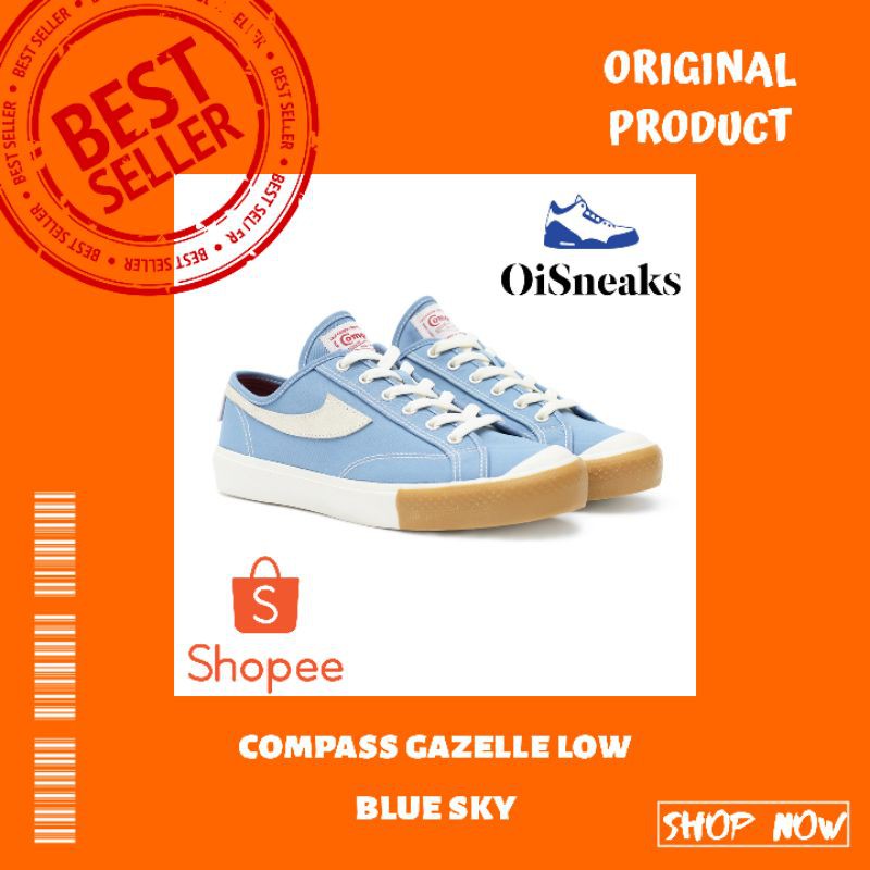 Sepatu Compass Gazelle Low Blue Sky