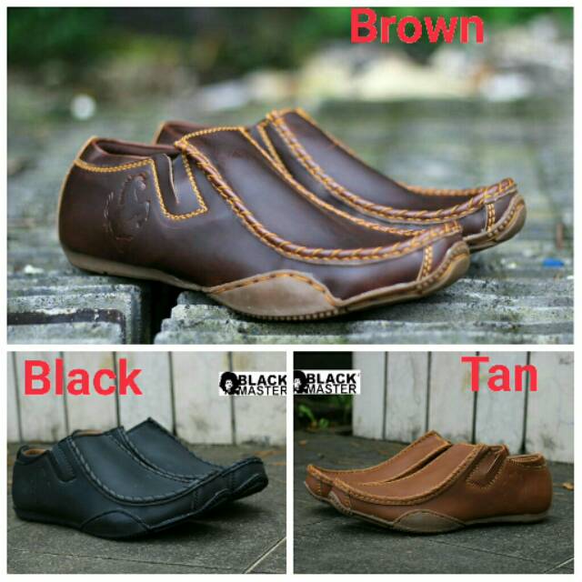 (COD) SEPATU SLOP FORMAL KERJA KULIT ASLI BLACKMASTER FERaI ORI