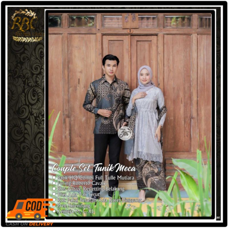 KEBAYA/COUPLE KEBAYA/COUPLE SET TUNIK MECCA/COUPLE BATIK/KEMEJA BATIK/KEBAYA WISUDA/KEBAYA PESTA/KEB