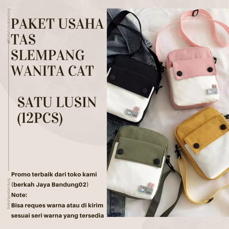 PAKET USAHA TAS SLEMPANG CAT WANITA|TAS MINI WANITA BEST SELLER