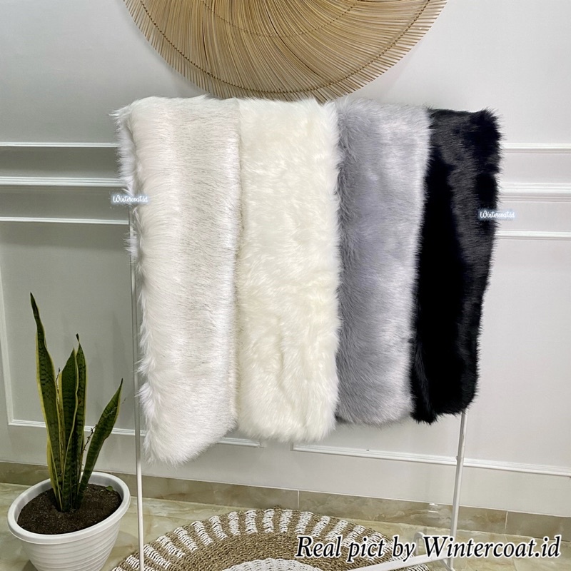 READY INDONESIA Faux fur scarf shawl syal bulu winter pashmina musim dingin tebal import hangat