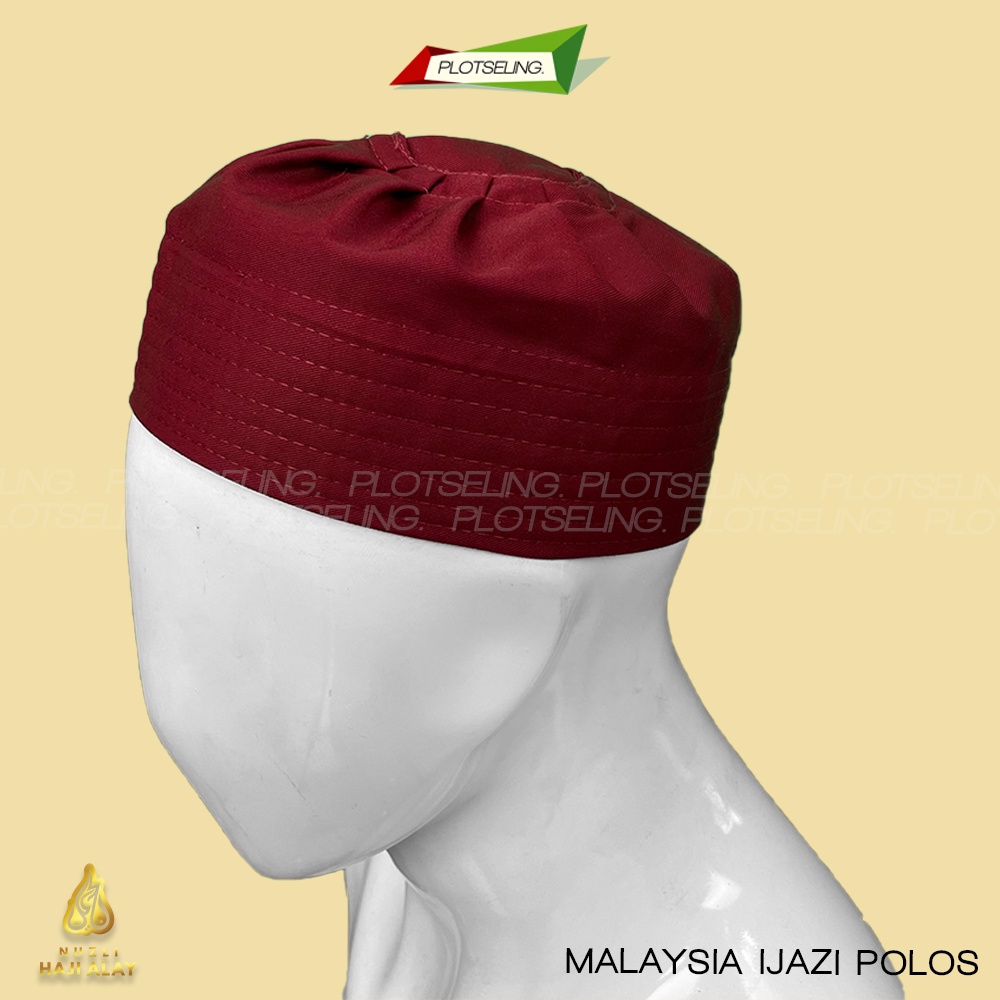 Peci Kopiah IJAZI Katun Polos Hijau Hitam Putih Abu Maroon Kopiah Sholat Santri Pria Dewasa Anak Laki Kopyah Bulat Haji Habib Syeikh Habaib Syech Haqqani HQ Kopeah Pesantren Malaysia Assagofah Terompah Oman Madinah Mesir Turki Pakistan Afghanistan Ori NU