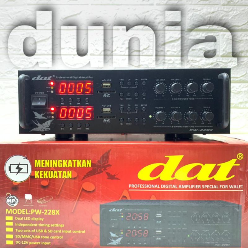 Amplifier Walet Dat PW 228X Original Timer Digital Charger Aki - Mesin Panggil Walet