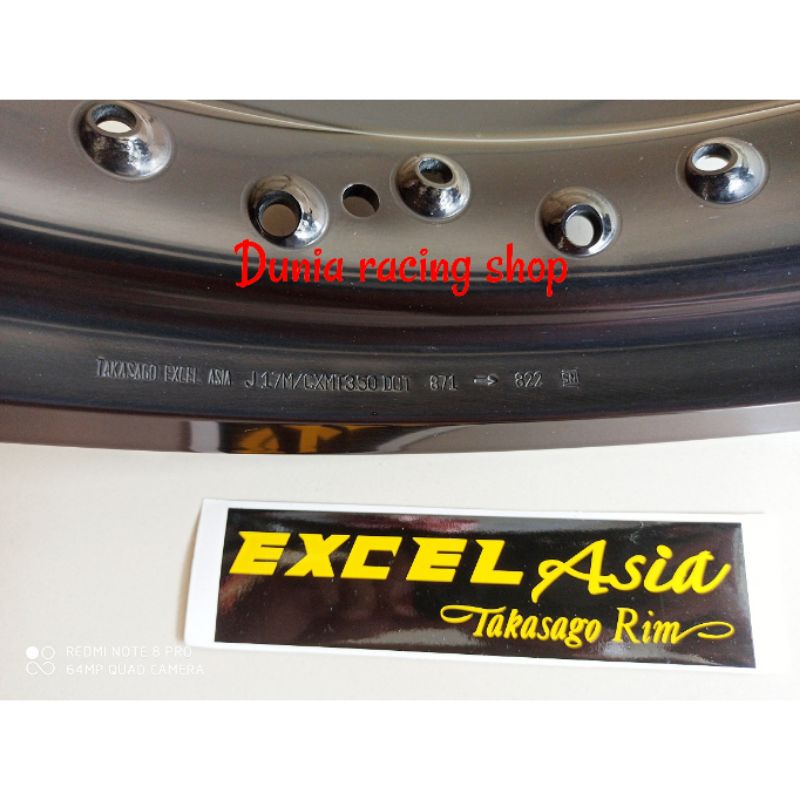 Velg Takasago Excel Asia 250 300 350 17 hole 36 ada Gold Hitam silver Merah