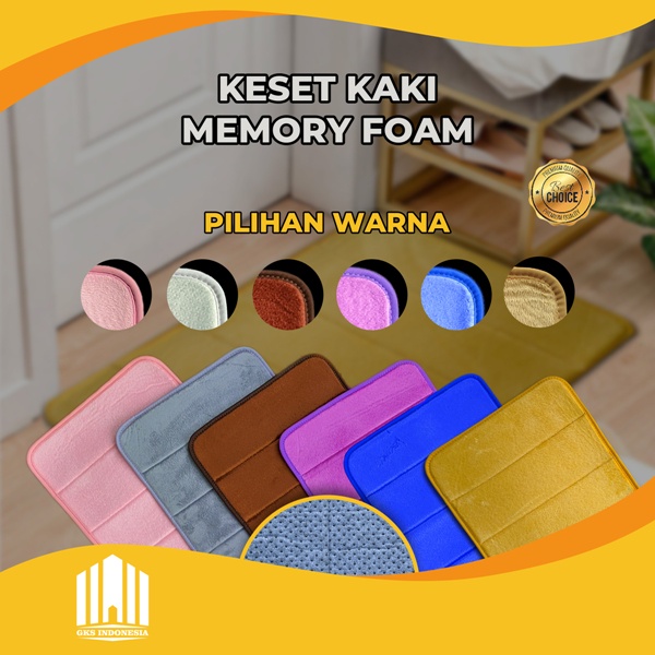 Keset Kaki Anti Slip Bahan Memory Foam Keset Kamar Mandi Serap Air Menyerap Karpet Keset Polos