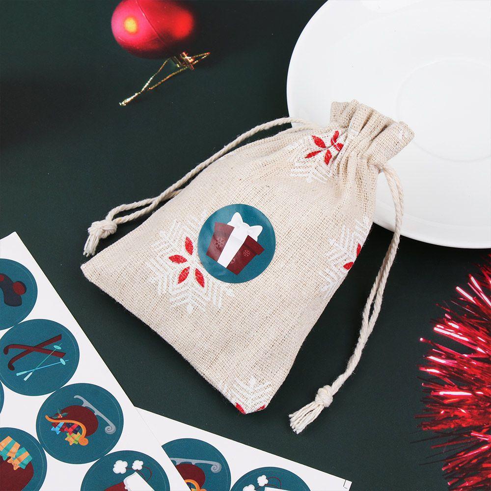 Solighter 160pcs 3CM Kemasan Sticker Gift DIY Handmade Tag Natal