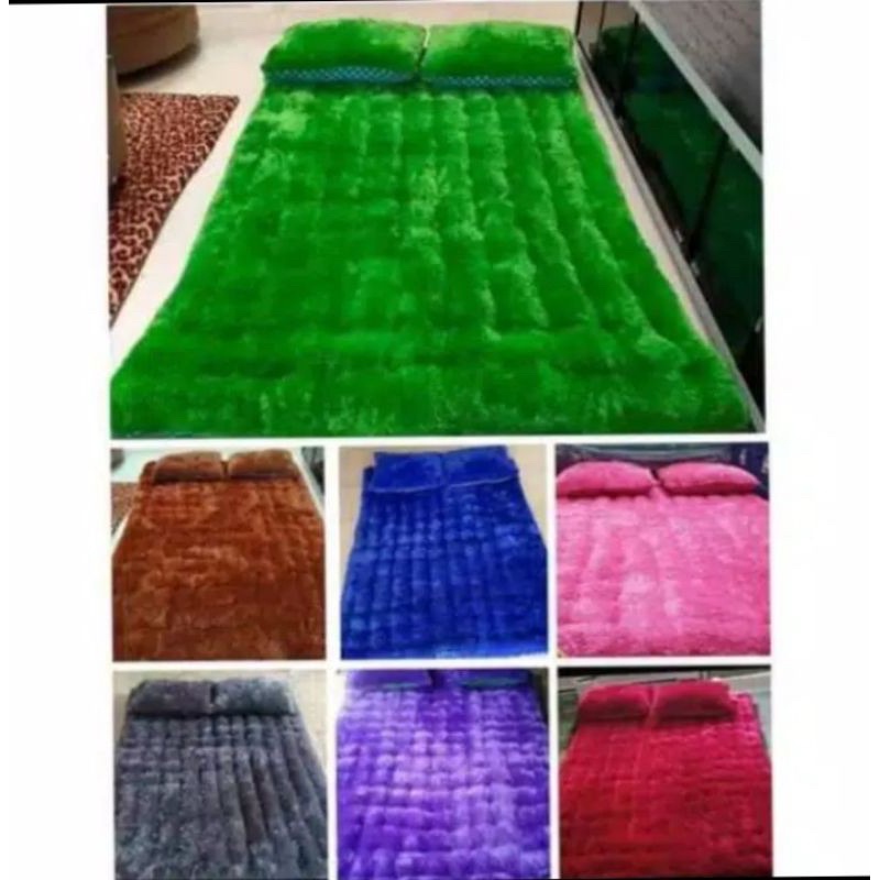Kasur Menul Rasfur dapat 2 bantal tebal 12cm ANTI SLIP