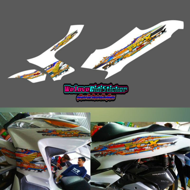 STRIPING TRANSPARAN PCX  150 II STRIPING PCX VARIASI