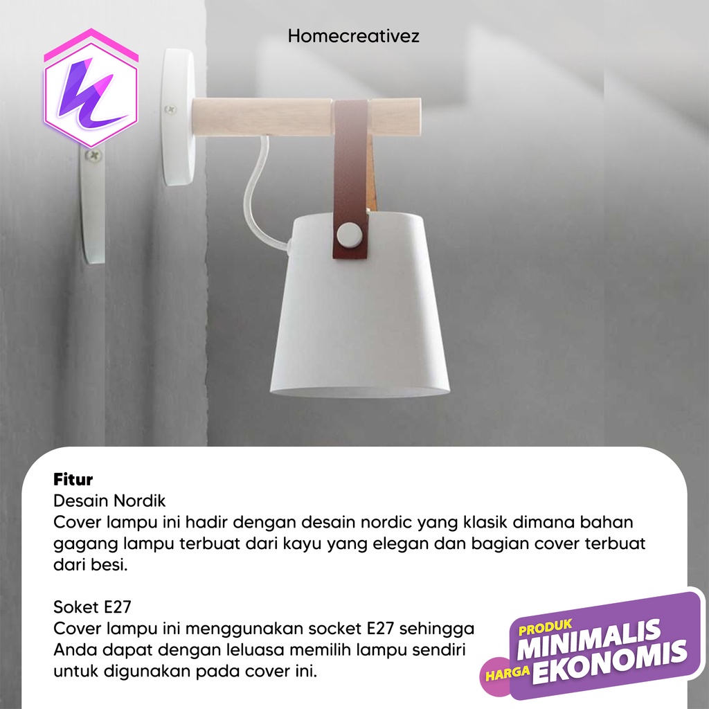 Cover Lampu Hias Dinding Foyer Nordic Living Room Light - Penutup Lampu Merk Foyer E27 - F215