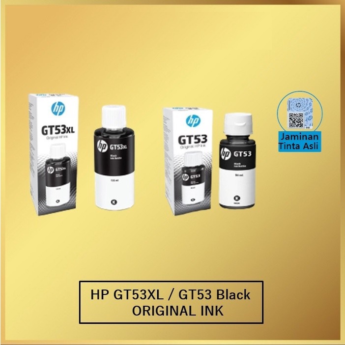 Tinta Printer HP GT53XL GT53 XL Original 135ml Black ( 1VV21AA )