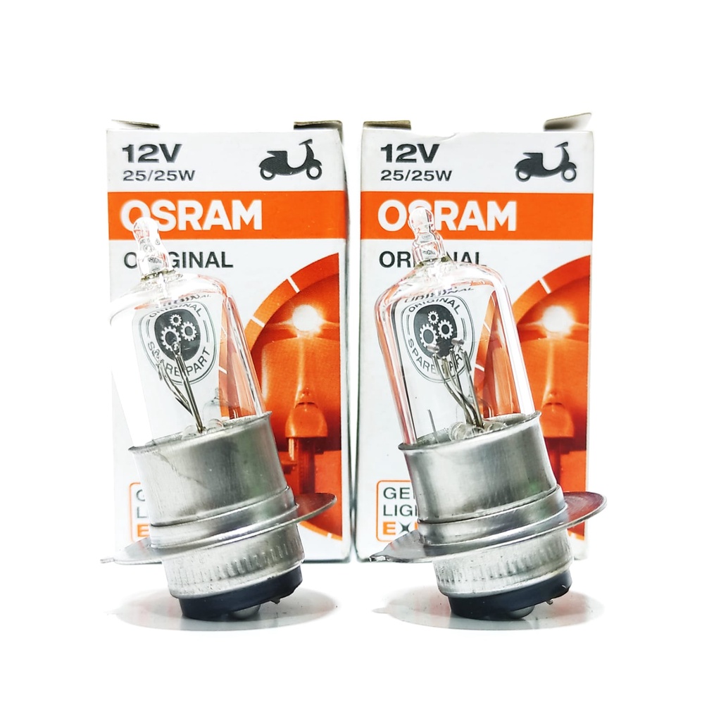 BOHLAM DEPAN MOTOR OSRAM HALOGEN BEBEK MATIC 18 25 32 WATT ASLI OSRAM