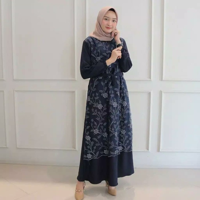 Gamis Terbaru Remaja 2022 Wanita Lebaran Baju Gamis Syari Wanita Terbaru Alma Maxi Dress Brukat Gamis Lebaran 2022 Model Gamis Terbaru
