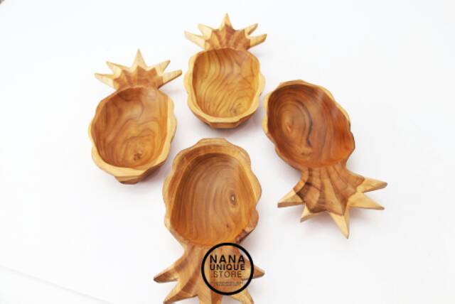 PAINAPPURU - Mangkok Kayu/ Mangkok Saji/ Wooden Bowl/ Serving Bowl/ Mangkok Smoothies/ Mangkok Desse