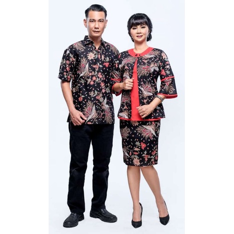 Couple Seragam Baju Kerja Batik Raisa
