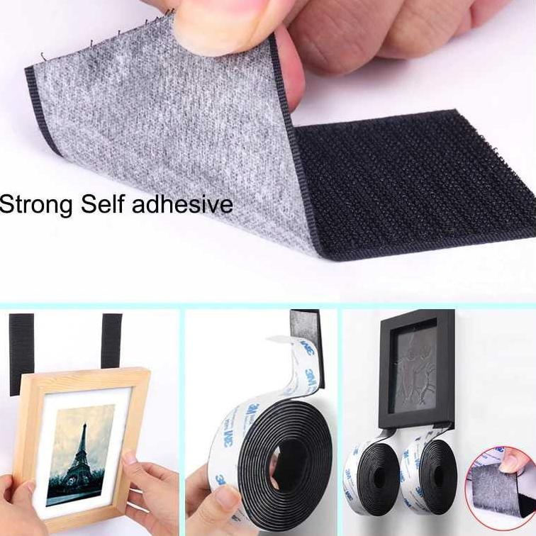 

Gratis Lakban Perekat Double Tape Velcro Hook and Loop Magic Nylon Sticker .,.,.,.,