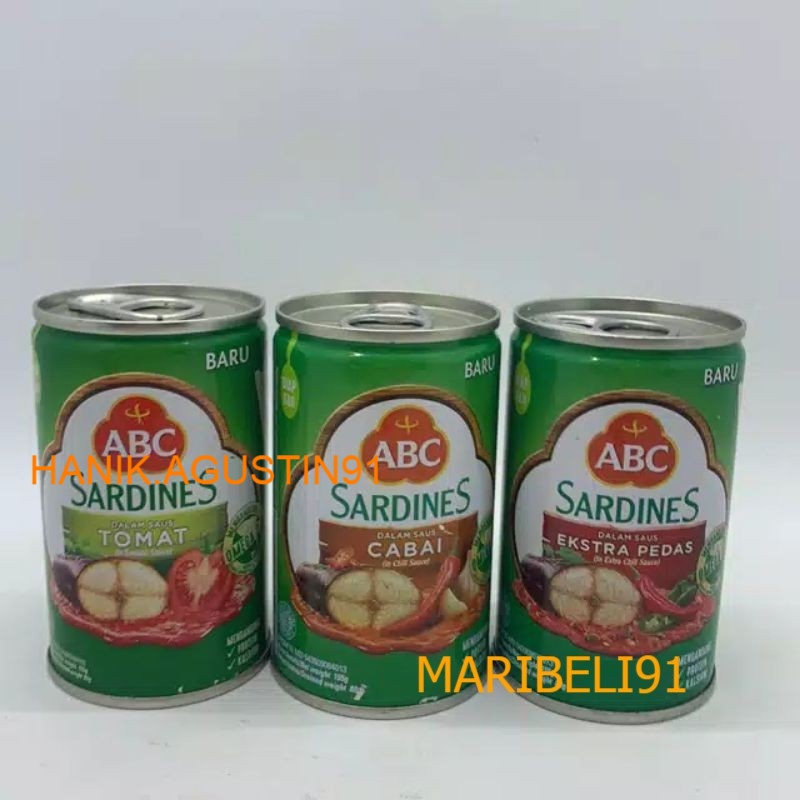 

ABC SARDEN SARDINE ALL VARIAN RASA KALENG KECIL 155gr