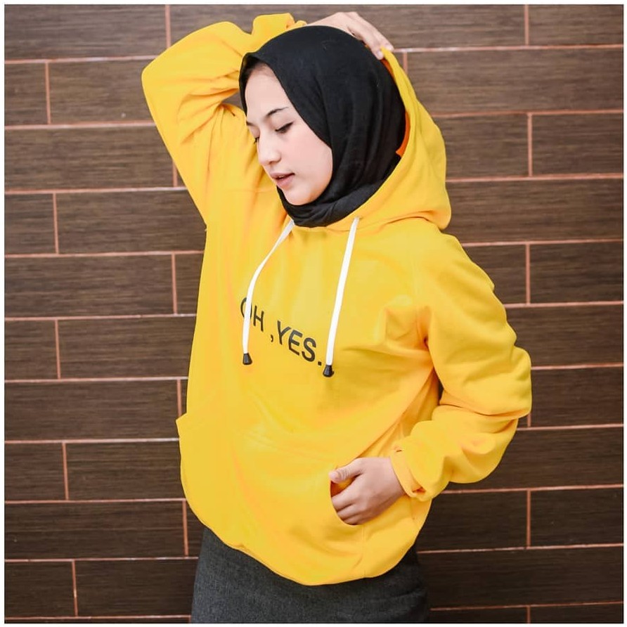 OH YES Hoodie - Jaket Hoodie Wanita-2