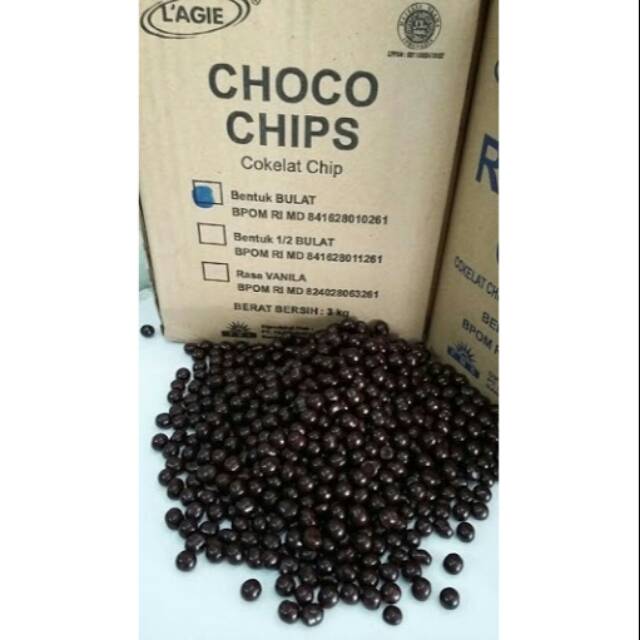 

CHOCO CHIP LAGIE SETENGAH BULAT/BULAT REPACK 250G/500G
