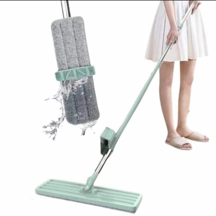 Pel Lantai Alat Pel Flat Mop Pel Tarik Microfiber