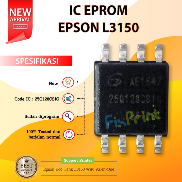 IC Eprom Printer Epson L3110 1925CQ032, IC Eeprom Epson L3110, IC Counter L3110, Resetter Epson L311