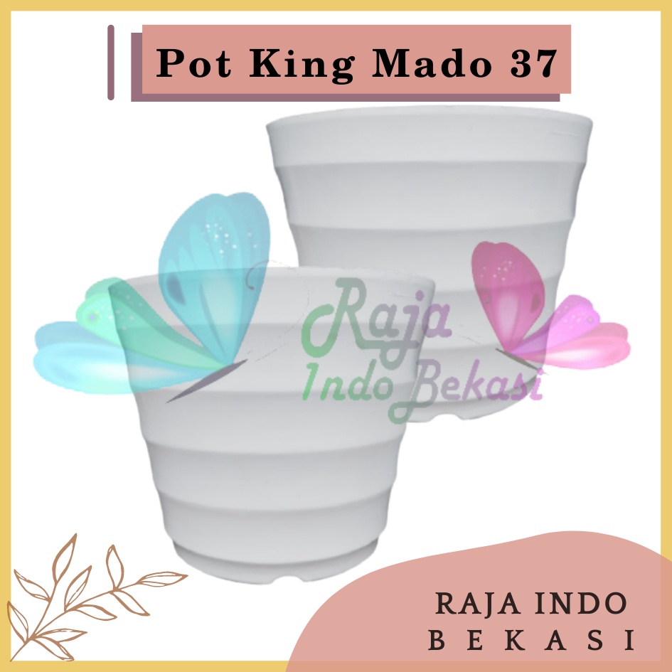 Pot King Mado 37 Putih Da 30 Cm By Garden Of Love Pot Plastik Besar Jumbo 40 50 60 Cm Untuk Tanaman Murah Grosir