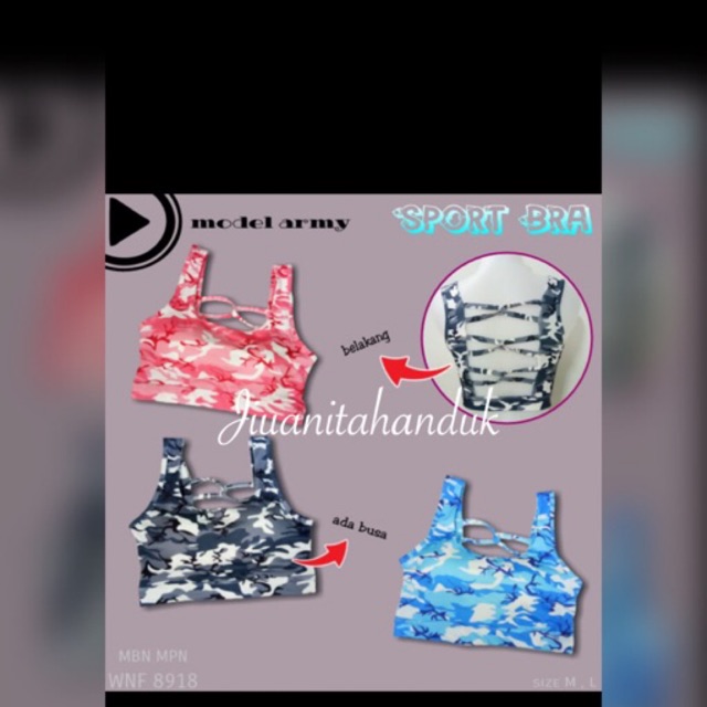 JH Bra Sport Termurah