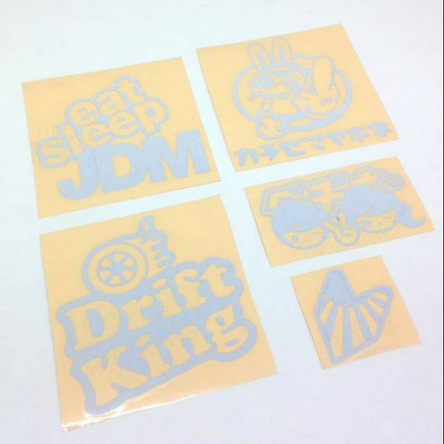 

Stiker set JDM isi 5 pcs Putih Scotlite - 5JDM-W02