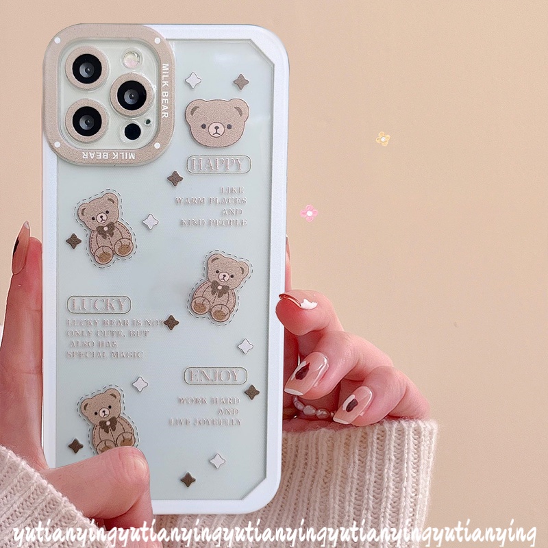 Soft Case Tpu Transparan Motif Kartun Beruang Untuk Realme C21Y C25Y 5 C15 C20 C21 C25 C25S C3 C20A 5S 5i 6i 8i C11 Narzo 20 30A