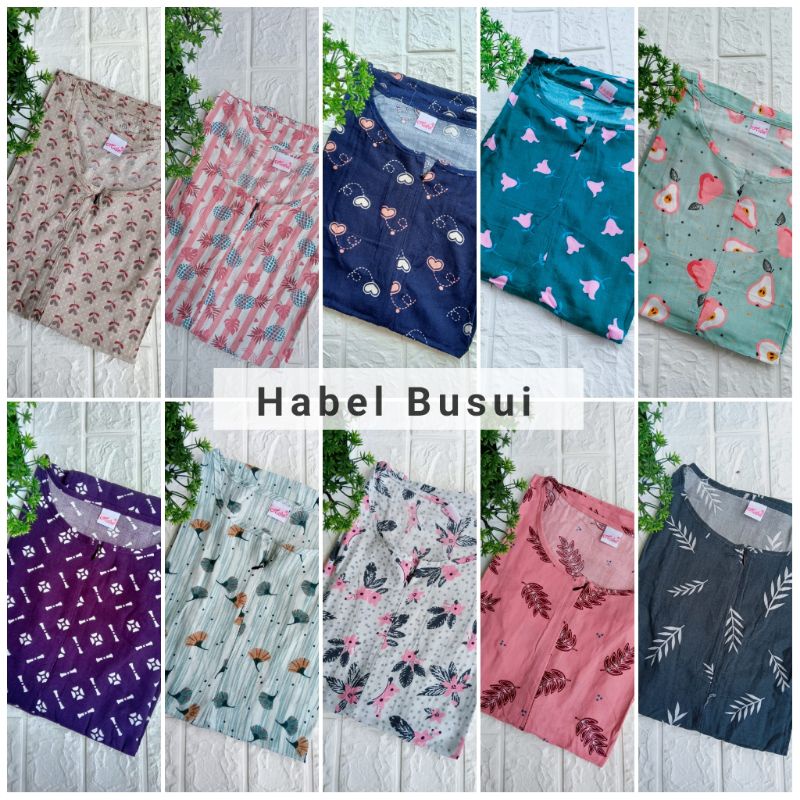 Daster Habel/HISBI Long BUSUI Panjang Semata Kaki Bahan Rayon Premium-2