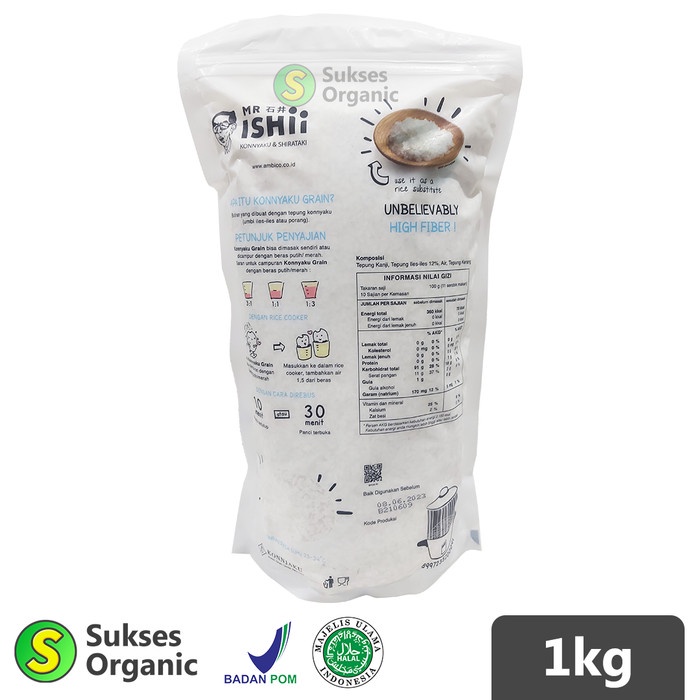 

978EqW Shirataki Rice / Beras Konnyaku / Beras Diet Konyaku Low Carb | 1Kg WQ0112